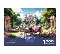 Puzzles pour Adolescents 1000 Pièces Royal Garden Horse-Drawn Carriage Ride Puzzle À Faire Soi-même, Jouet Anti-Stress, Interaction Parent-Enfant 38x26cm/1000pcs