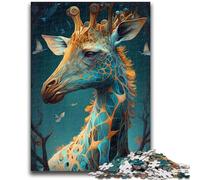 Puzzles pour Adolescents 1000 pièces Royaume enchanté Girafe Design Dynamique et Unique Expérience de Puzzle relaxante et stimulante 50x75cm