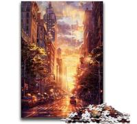 Puzzles pour Adolescents 1000 pièces Rue de New York Aidez Le Cerveau à exercer des Jouets addictifs pour cultiver la Patience Collection d'artistes, Beaux-Arts (Taille 38x26cm)