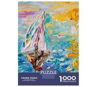 Puzzles pour Adolescents 1000 Pièces Sailing at Sunset Puzzles pour Adultes Jeux Relaxants Analyse Et Logique Difficulté Et Défi 70x50cm/1000pcs