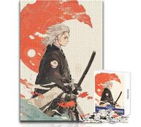 Puzzles pour Adolescents 1000 pièces Samurai Boy Staycation Jeu Manuel pour Passer Le Temps Cadeaux de Père Noël Secret (Taille 38x52cm)