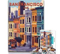 Puzzles pour Adolescents, 1000 pièces San Francisco, pour Jeu éducatif, défi, décoration d'intérieur et Cadeaux Uniques (75x50cm)