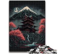 Puzzles pour Adolescents 1000 pièces Sanctuaire Japonais Aide Le Cerveau à exercer Jouets addictifs pour cultiver la Patience Convient aux Couples 26x38cm