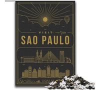 Puzzles pour Adolescents 1000 pièces Sao Paulo Brésil Jeux éducatifs Décoration de la Maison Idéal comme Cadeau pour Toute la Famille (38x52cm) 1000 pièces