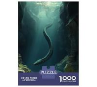 Puzzles pour Adolescents 1000 Pièces Sea Serpent Eel in Cave Puzzle Anti-Stress, Découpe De Précision, Cadeau d'anniversaire Unique 52x38cm/1000pcs