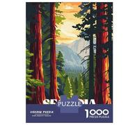 Puzzles pour Adolescents 1000 Pièces Sequoia Sunset Trail Puzzle pour Adultes Jeux Relaxants Vacances À La Maison Passer Le Temps Difficile À Compléter 52x38cm/1000pcs