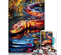 Puzzles pour Adolescents 1000 pièces Serpent coloré, Jouets de Divertissement Familial avec Affiche et fiche de Questions-réponses (75x50cm)
