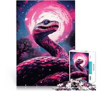Puzzles pour Adolescents 1000 pièces Serpent rétro pour Le Jeu éducatif Challenge Toy Jeu éducatif pour Anniversaire, Noël 52x38cm