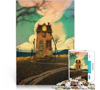 Puzzles pour Adolescents 1000 pièces Seul à la Maison Séjour Anti-Stress pour Tuer Le Temps Cadeaux du Père Noël Secret 52x38cm