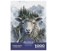 Puzzles pour Adolescents 1000 Pièces Sheep The Forest’s Supreme Protector Puzzle pour Adolescents Analyse Et Logique Difficile Et Stimulant Un pour Les Jeux 70x50cm/1000pcs