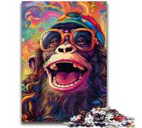 Puzzles pour Adolescents 1000 pièces Singe coloré 1000 pièces pour Adultes, Jeux éducatifs familiaux, décoration d'intérieur, Cadeau 50x75cm