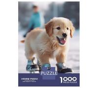 Puzzles pour Adolescents 1000 Pièces Skating Puppy Puzzles pour Adultes Jeu De Réflexion Décoration Intérieure Interaction Parent-Enfant 70x50cm/1000pcs