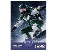 Puzzles pour Adolescents 1000 Pièces Snowboard Winter Rush Puzzle pour Adultes Jouets Anti-Stress Décoration Murale Cadeaux Uniques d'anniversaire Et De Noël 52x38cm/1000pcs