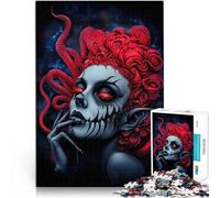 Puzzles pour Adolescents 1000 pièces Sorcière aux Cheveux Roux Entraînez Votre Cerveau et Vos Mains Bon Cadeau 52x38cm