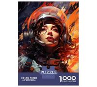Puzzles pour Adolescents 1000 Pièces Space Explorer Art Print Puzzle pour Adultes Jouets Anti-Stress Cadeau d'anniversaire Aide À Stimuler Le Cerveau 70x50cm/1000pcs