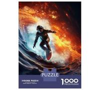Puzzles pour Adolescents 1000 Pièces Space Surfer Puzzle pour Adultes Jeux Relaxants Décoration Intérieure Cadeaux Uniques pour Anniversaire Et Noël 70x50cm/1000pcs
