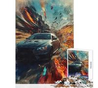 Puzzles pour Adolescents 1000 pièces Speed Blur Car Art Jeu Manuel Cadeau et Jouet idéal découpe de précision (38x52cm)