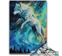 Puzzles pour Adolescents 1000 pièces Spirit Wolf Convient aux 14 Ans et Plus Jeu Stimulant Excellent Cadeau pour Les Jeux 50x75cm