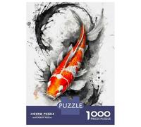 Puzzles pour Adolescents 1000 Pièces Splash of Koi Fish Puzzles pour Adolescents, Jouet, Décoration Murale, Décoration Intérieure, Interaction Parent-Enfant 52x38cm/1000pcs