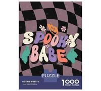 Puzzles pour Adolescents 1000 Pièces Spooky Babe Halloween Puzzle À Faire Soi-même, Jouet Anti-Stress, Interaction Parent-Enfant 38x26cm/1000pcs