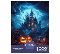Puzzles pour Adolescents 1000 Pièces Spooky Castle Glow -1 Puzzles pour Adultes Jeux Relaxants pour Toute La Famille Cadeaux Amusants pour Les Amis Et La Famille 38x26cm/1000pcs