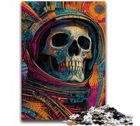 Puzzles pour Adolescents 1000 pièces Squelette Astronaute Défi d'intelligence cérébrale Jouets addictifs Cadeau d'anniversaire, Cadeaux, Décoration Murale 50x75cm