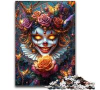 Puzzles pour Adolescents 1000 pièces Squelette de Clown Convient aux Personnes de 14 Ans et Plus Jeu éducatif Jouet de défi Cadeau pour Les Anniversaires 50x75cm