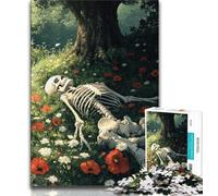 Puzzles pour Adolescents 1000 pièces Squelette, Jeux éducatifs, décoration d'intérieur, Cadeau d'anniversaire, Art Mural (38x26cm)