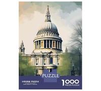 Puzzles pour Adolescents 1000 Pièces St Paul's Cathedral London Puzzle pour Adultes Jouet Décoration Murale Défi Difficile Est Idéal comme Cadeau 52x38cm/1000pcs
