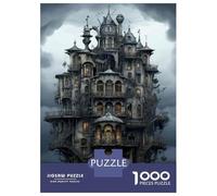 Puzzles pour Adolescents 1000 Pièces Steampunk Castle Building Puzzle pour Adultes Jeux Relaxants Une Œuvre d'art Cadeaux De Noël Et d'anniversaire 38x26cm/1000pcs