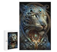 Puzzles pour adolescents 1000 pièces Steampunk Léopard Portrait Puzzles pour Adultes Jeu pratique pour améliorer la mémoire Activités amusantes pour la maison 1000 pièces