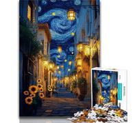 Puzzles pour Adolescents, 1000 pièces, Streets Under The Night Sky, Jeu Stimulant, idéal comme Cadeau pour Toute la Famille (75x50cm)