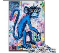 Puzzles pour Adolescents 1000 pièces Style Basquiat Singe, éléphant Jouet Jeu intellectuel Cadeau d'anniversaire, Cadeaux, Décoration Murale pour 14 Ans et Plus (Taille 50x75cm)