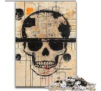 Puzzles pour Adolescents 1000 pièces, Style Basquiat, tête de Mort, éléphant, Jeu intellectuel, Cadeau d'anniversaire, décoration Murale pour Les 14 Ans et Plus (Taille 26x38cm)