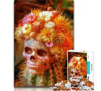 Puzzles pour Adolescents 1000 pièces, Style Mexicain, tête de Mort, pour Adultes, Anti-Stress, séjour, Tue Le Temps, Interaction Parent-Enfant (Taille 38x26cm)