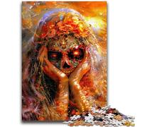 Puzzles pour Adolescents 1000 pièces, Style Mexicain, tête de Mort, Puzzle 1000 pièces, Anti-Stress, séjour, Tuer Le Temps, liste de souhaits avec Le Père Noël (26x38cm)