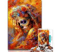 Puzzles pour Adolescents 1000 pièces Style Mexicain, tête de Mort, Puzzle pour Adolescents, Anti-Stress, défi Difficile, Cadeaux du Père Noël Secret (Taille 75x50cm)