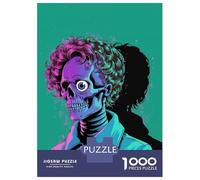 Puzzles pour Adolescents 1000 Pièces Stylish Skeleton with Curly Hair Puzzles pour Adultes, Jouets Anti-Stress, Décoration Murale, Cadeaux d'anniversaire Et Cadeaux Uniques 70x50cm/1000pcs