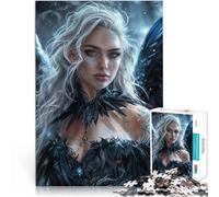 Puzzles pour Adolescents 1000 pièces Succube de Glace enchanteresse Loisirs en Famille avec Affiche et Feuille de Questions correspondantes 52x38cm