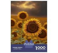 Puzzles pour Adolescents 1000 Pièces Sunflower Field Art Print Puzzle Jeux Relaxants Défi Difficile Activités Amusantes À La Maison 52x38cm/1000pcs