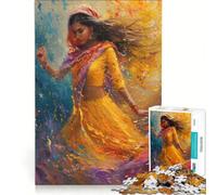 Puzzles pour Adolescents 1000 pièces sur Le thème de la Danse Indienne Jeux de détente Interaction Parent-Enfant Cadeaux d'anniversaire et Cadeaux Uniques 38x52cm