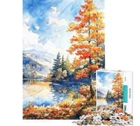 Puzzles pour adolescents 1000 pièces sur le thème d'une journée d'automne rafraîchissante Jeu anti-stress pour adolescents stimulant l'analyse et la logique et favorisant l'exercice cérébral (38x26cm)