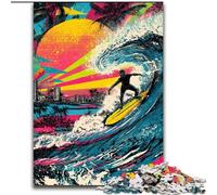 Puzzles pour Adolescents 1000 pièces Surf Graffiti, Aide Le Cerveau à exercer des Jouets addictifs pour cultiver la Patience Décoration Parfaite (Taille 50x75cm)