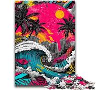 Puzzles pour Adolescents 1000 pièces Surf Graffiti Convient aux 14 Ans et Plus Jeu Stimulant Excellent Cadeau pour Les Jeux 50x75cm