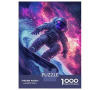 Puzzles pour Adolescents 1000 Pièces Surfing Astronaut Puzzles pour Adultes, Jouets À Monter Soi-même, Analyse Et Logique, Activités Ludiques À La Maison, 52x38cm/1000pcs