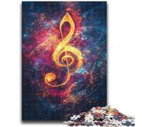 Puzzles pour Adolescents 1000 pièces Symboles musicaux colorés Design Dynamique et Unique Expérience de Puzzle relaxante et stimulante 50x75cm