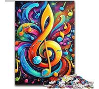 Puzzles pour Adolescents 1000 pièces Symboles musicaux, Jouet éducatif et décompressant, Cadeau d'anniversaire (Taille 50x75cm)