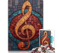 Puzzles pour Adolescents 1000 pièces Symboles musicaux Puzzle pour Adolescents défi Difficile à Offrir en Cadeau à Toute la Famille 38x26cm