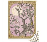 Puzzles pour Adolescents 1000 Pièces Tarot Card The Moon Puzzle pour Adultes Jeux Relaxants Décoration Parfaite pour Les Joueurs 52x38cm/1000pcs