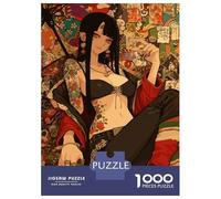 Puzzles pour Adolescents 1000 Pièces Tattooed Anime Girl Puzzles pour Adolescents, Jouet, Décoration Murale, Décoration Intérieure, Interaction Parent-Enfant 70x50cm/1000pcs
